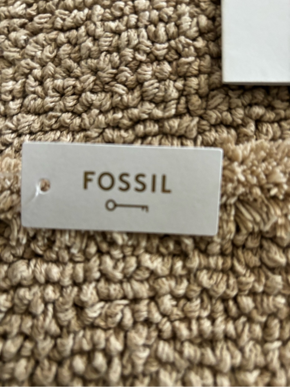 Fossil Black Textured Leather Zip Card Case with Gold Hardware - Picture 5 of 5